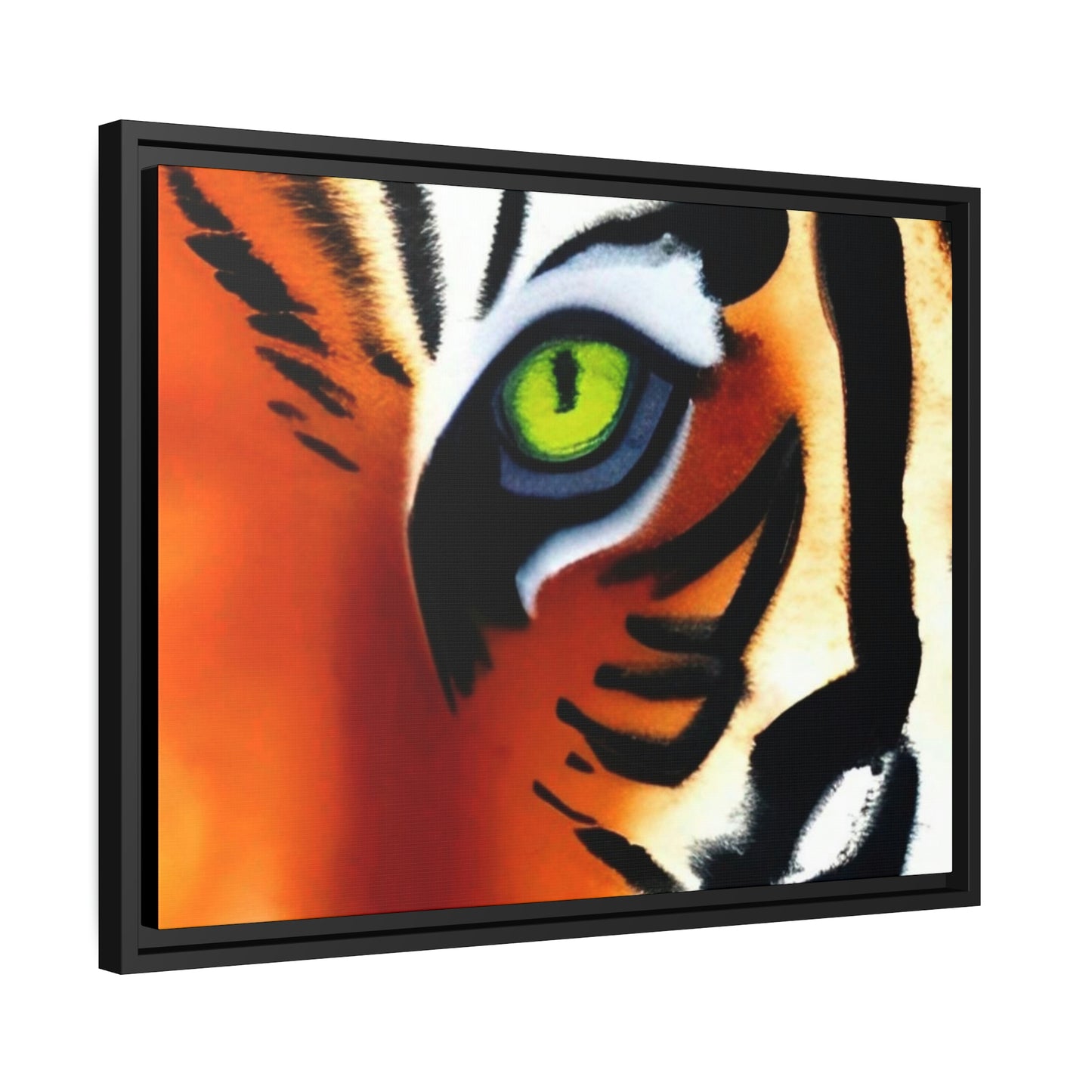 TIGER - Matte Canvas, Black Frame