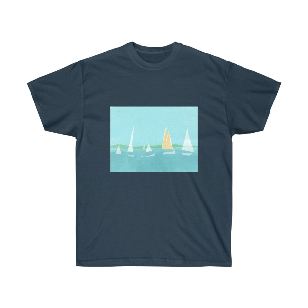 Sail Boat Scene - Unisex Ultra Cotton Tee