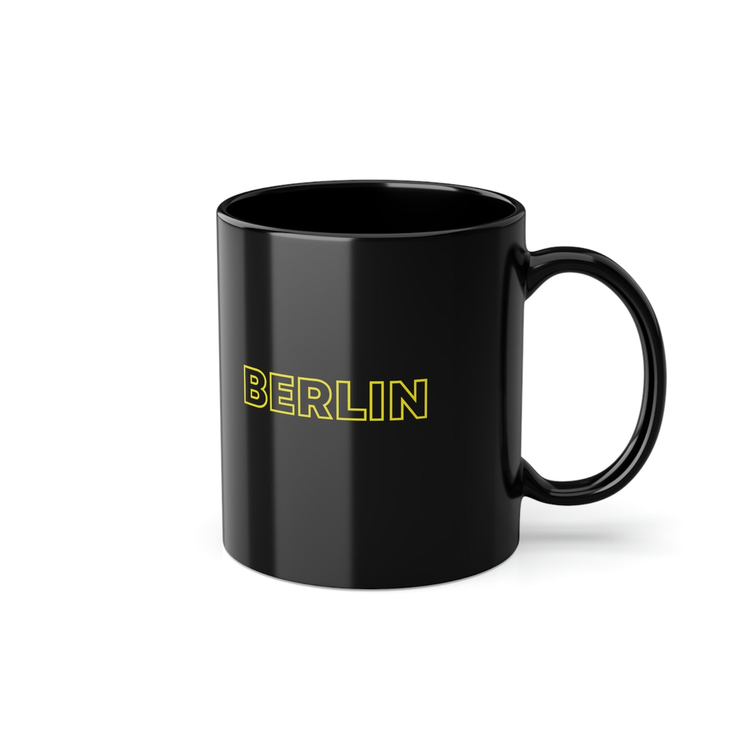 BERLIN - CITY MUG - Black Coffee Cup, 11oz