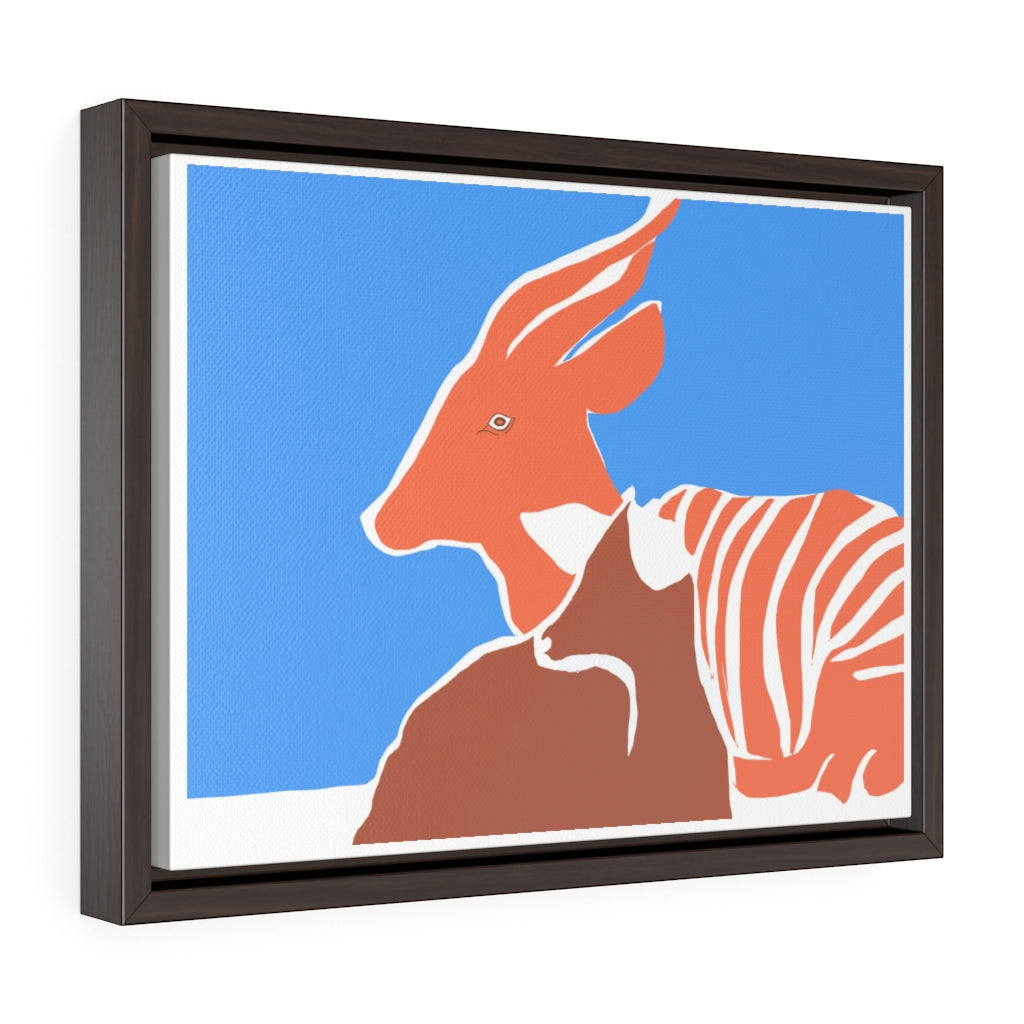 Zoo Theme - Horizontal Framed Premium Gallery Wrap Canvas