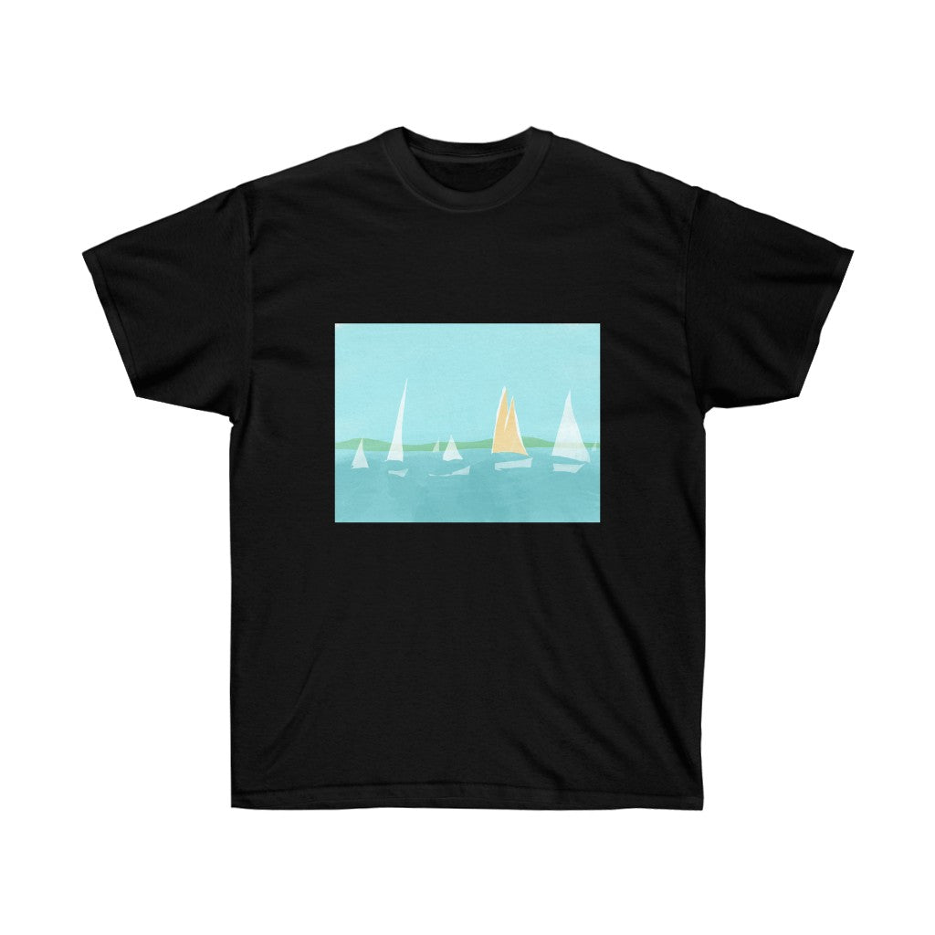Sail Boat Scene - Unisex Ultra Cotton Tee