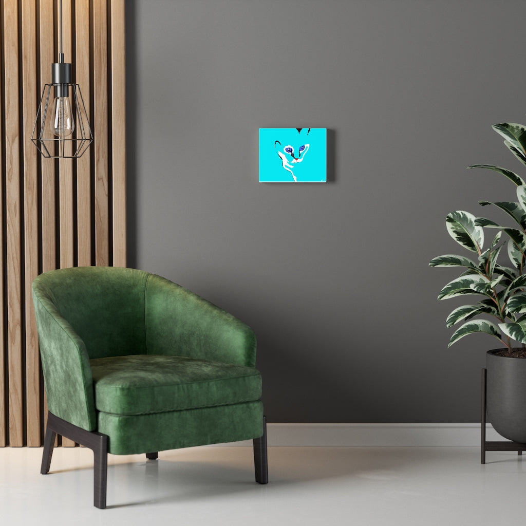Cat Design - Blue Canvas Gallery Wraps