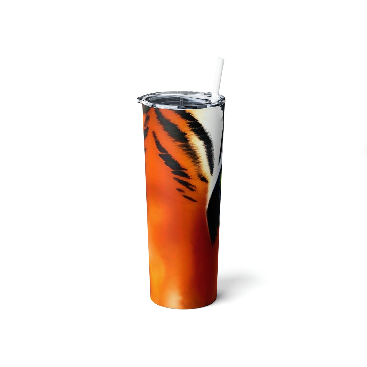 TIGER - Skinny Steel Tumbler with Straw, 20oz