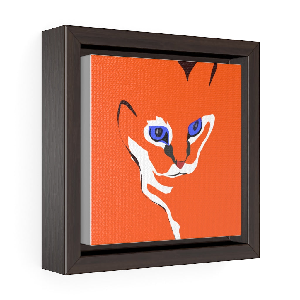 Cat Design - Square Framed Premium Gallery Wrap Canvas