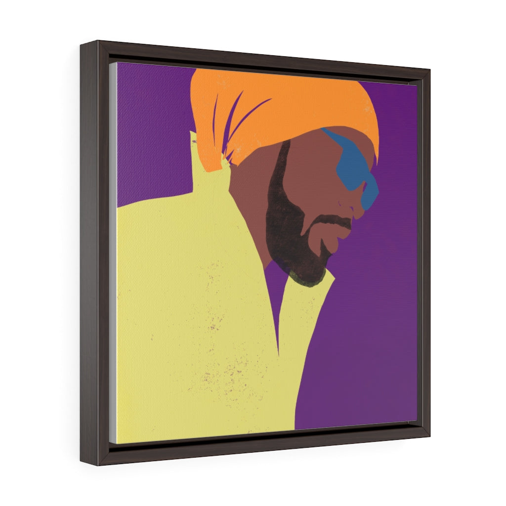 Face Profile - Square Framed Premium Gallery Wrap Canvas