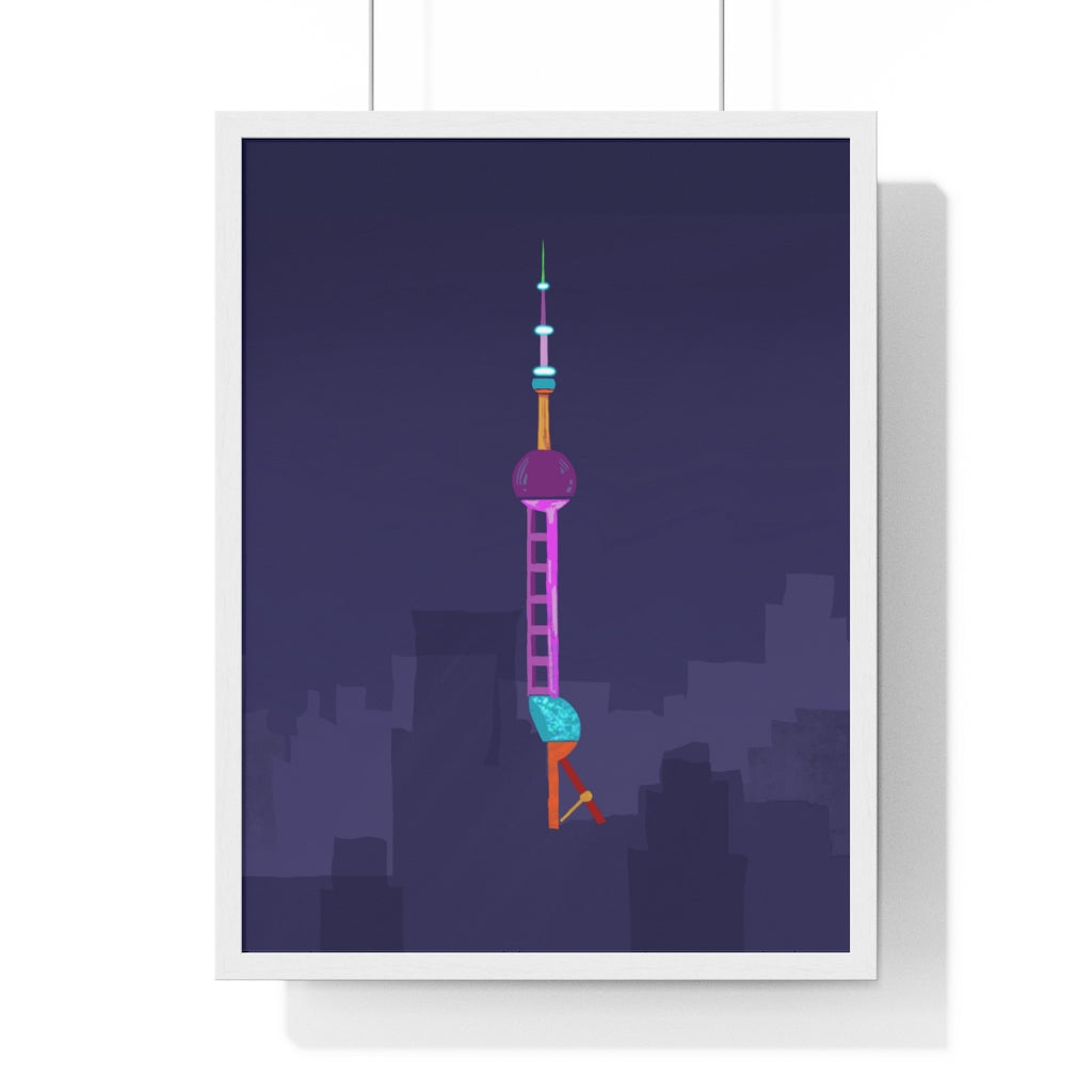 Skyline Tower - Premium Framed Vertical Poster