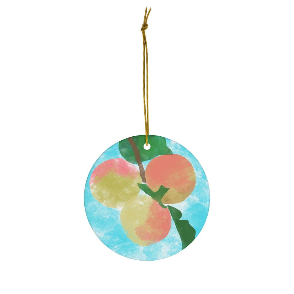 Peach Ceramic Ornament