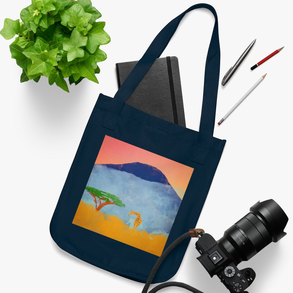 Organic Canvas Tote Bag - African Scene
