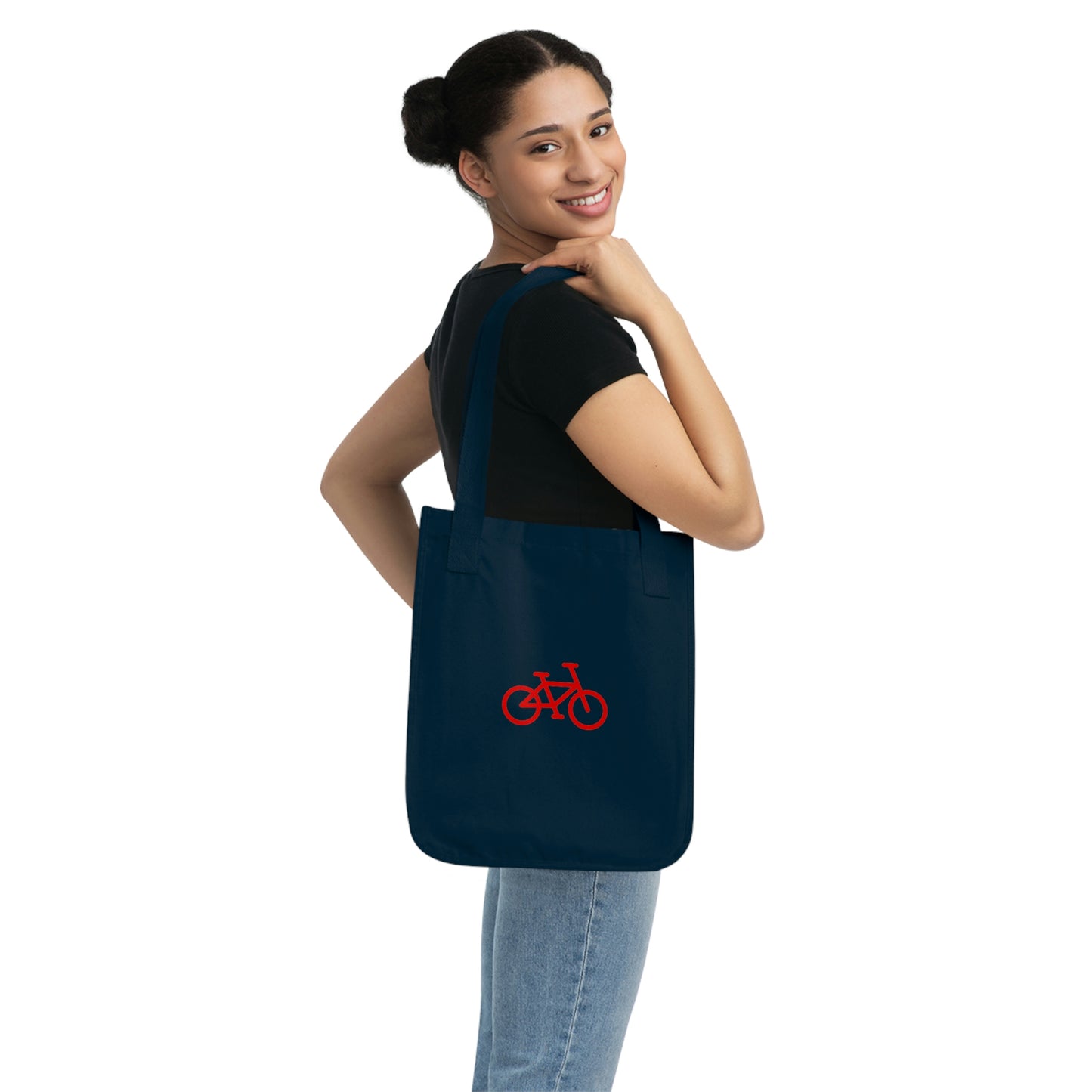 Organic Canvas Tote Bag - Bike