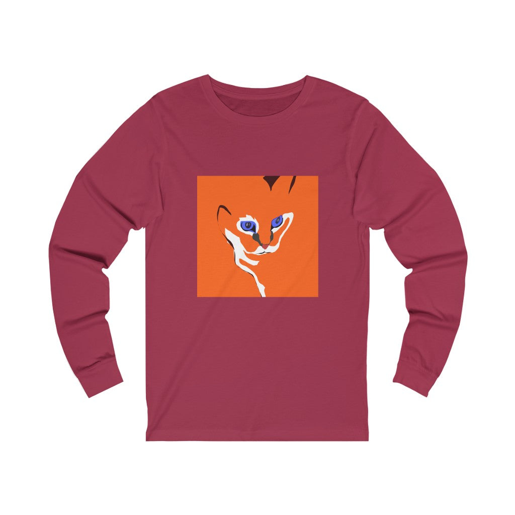 Unisex Jersey Long Sleeve Tee - Cat