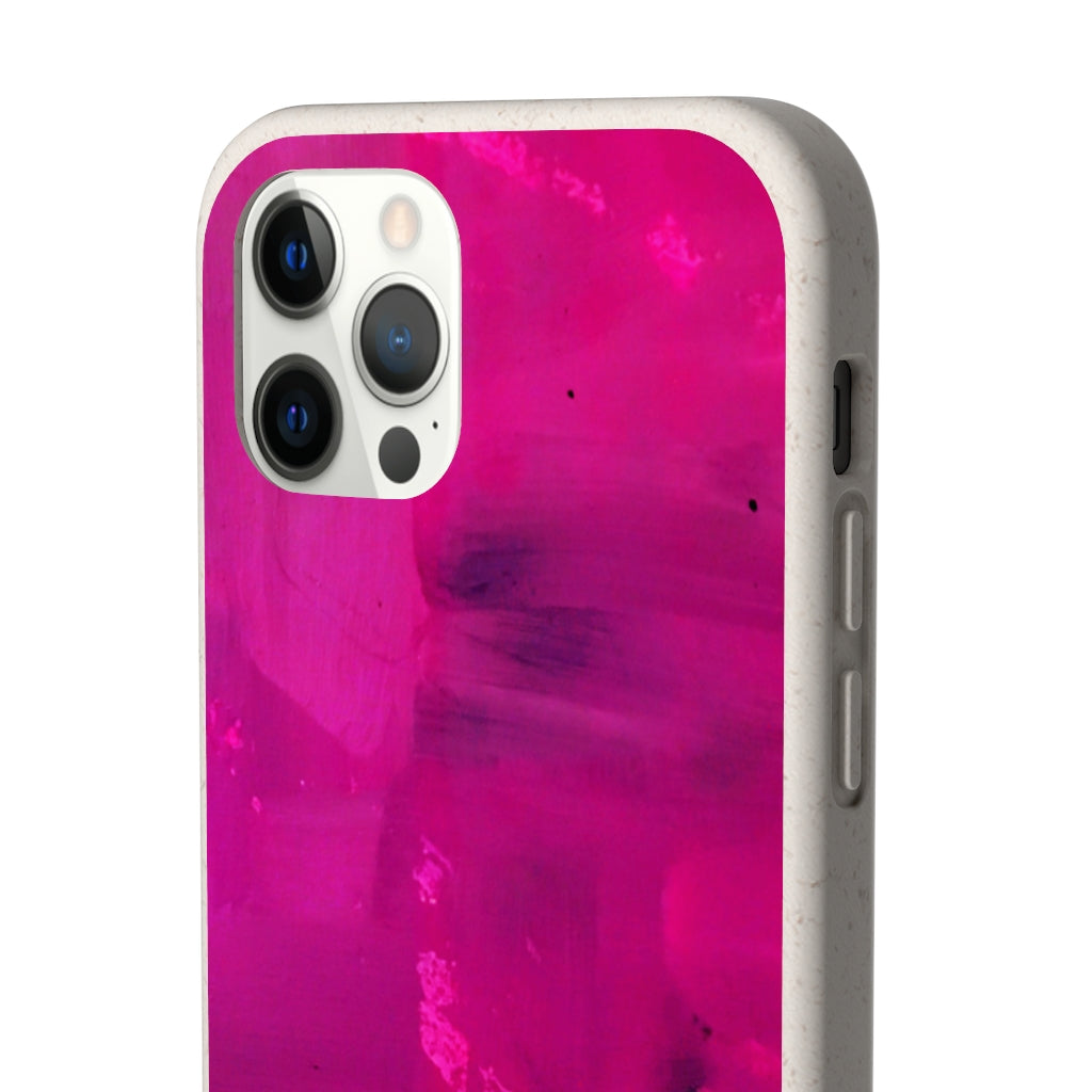 Biodegradable Case - Abstract Fucshia Painting