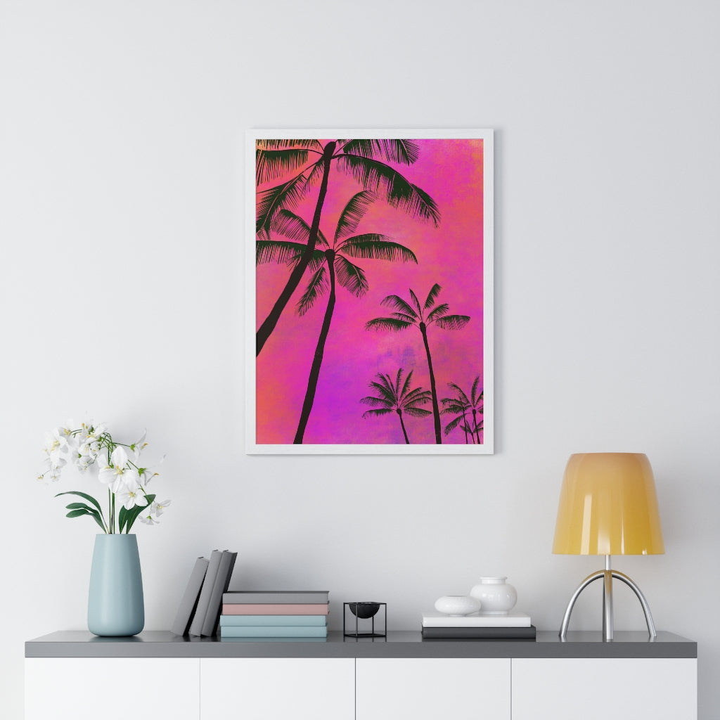 Palm Trees - Premium Framed Vertical Poster