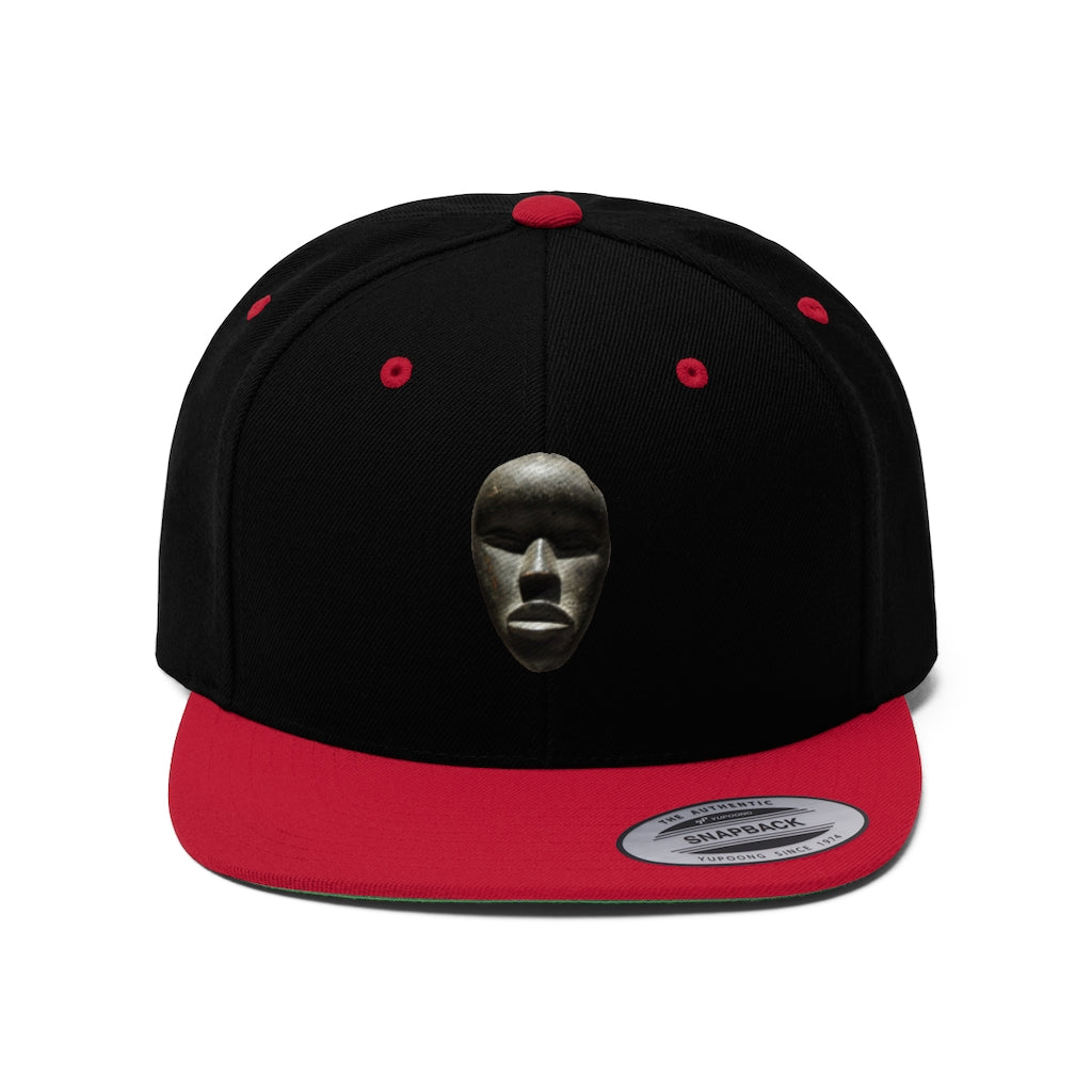 African Mask Design - Unisex Flat Bill Hat