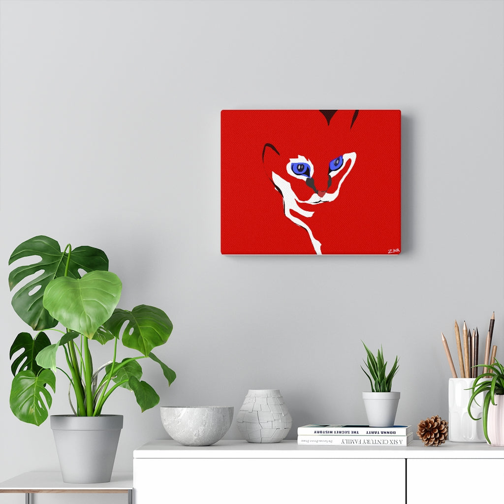 Cat Design - Red Canvas Gallery Wraps