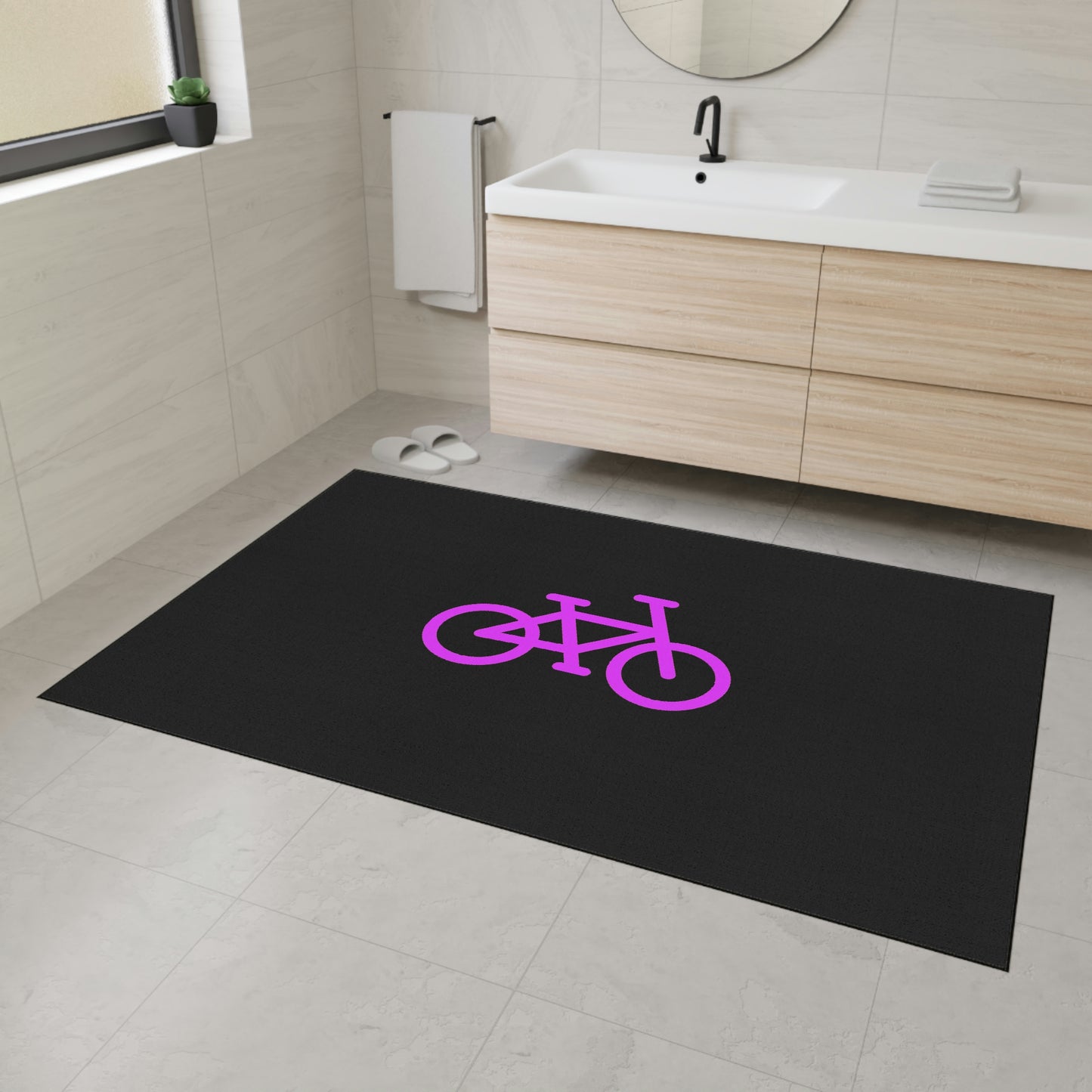 Heavy Duty Floor Mat - Pink Bike