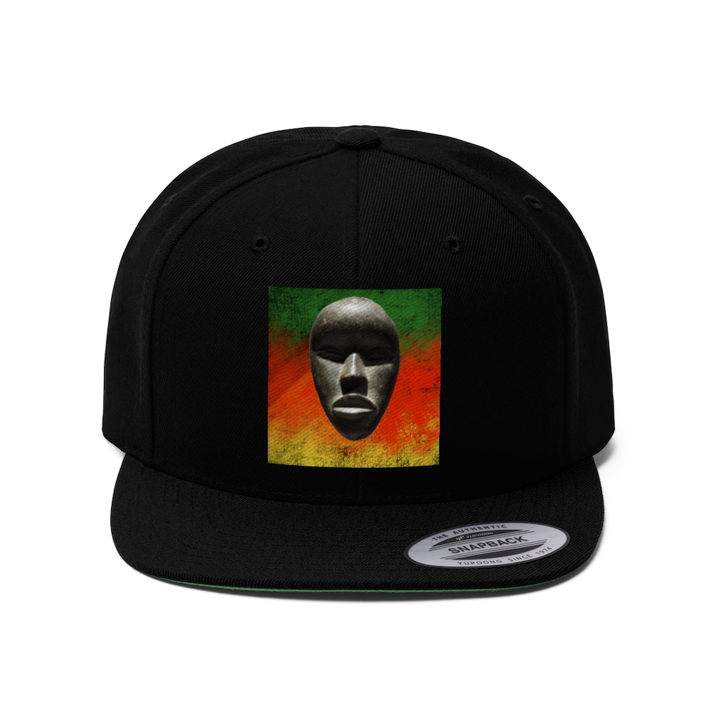 African Mask - Unisex Flat Bill Hat