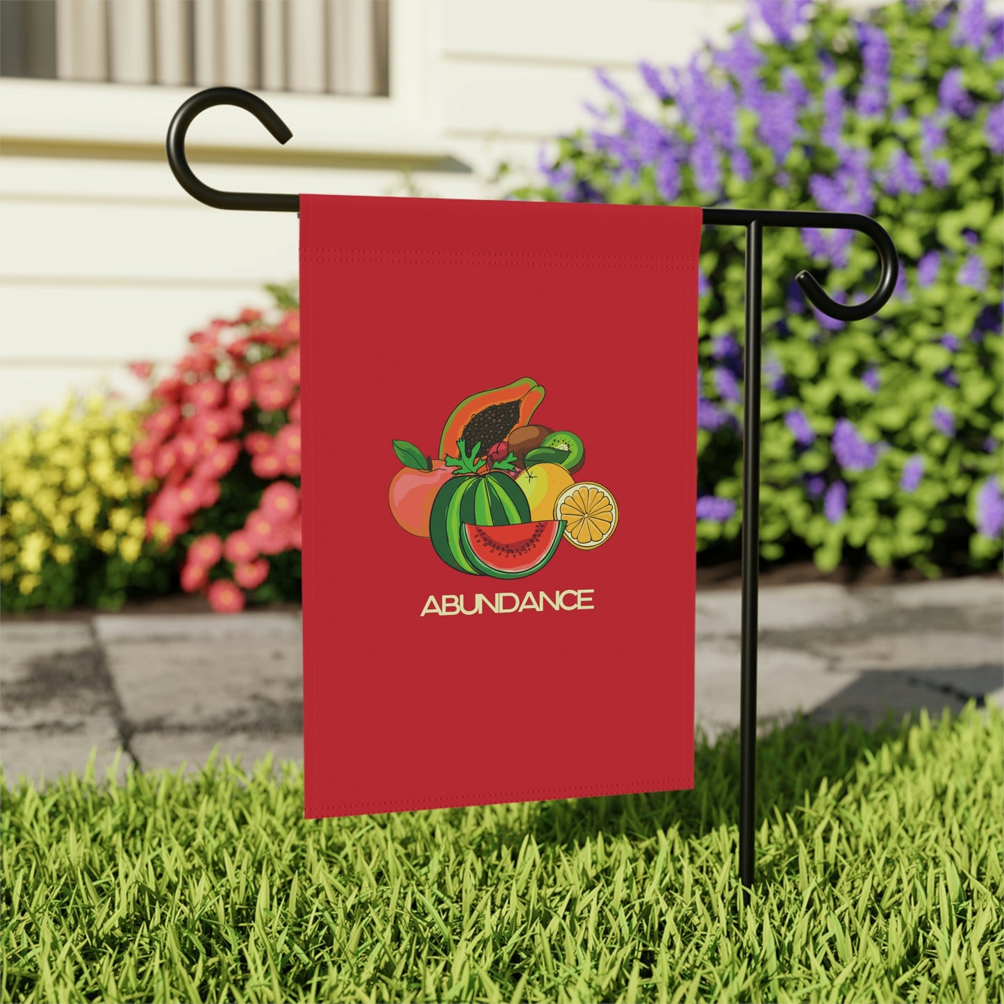 ABUNDANCE - Garden & House Banner - Red