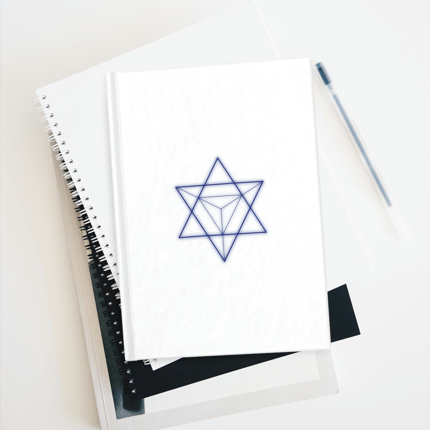 Sacred Geometry - Journal - Ruled Line - White Cover