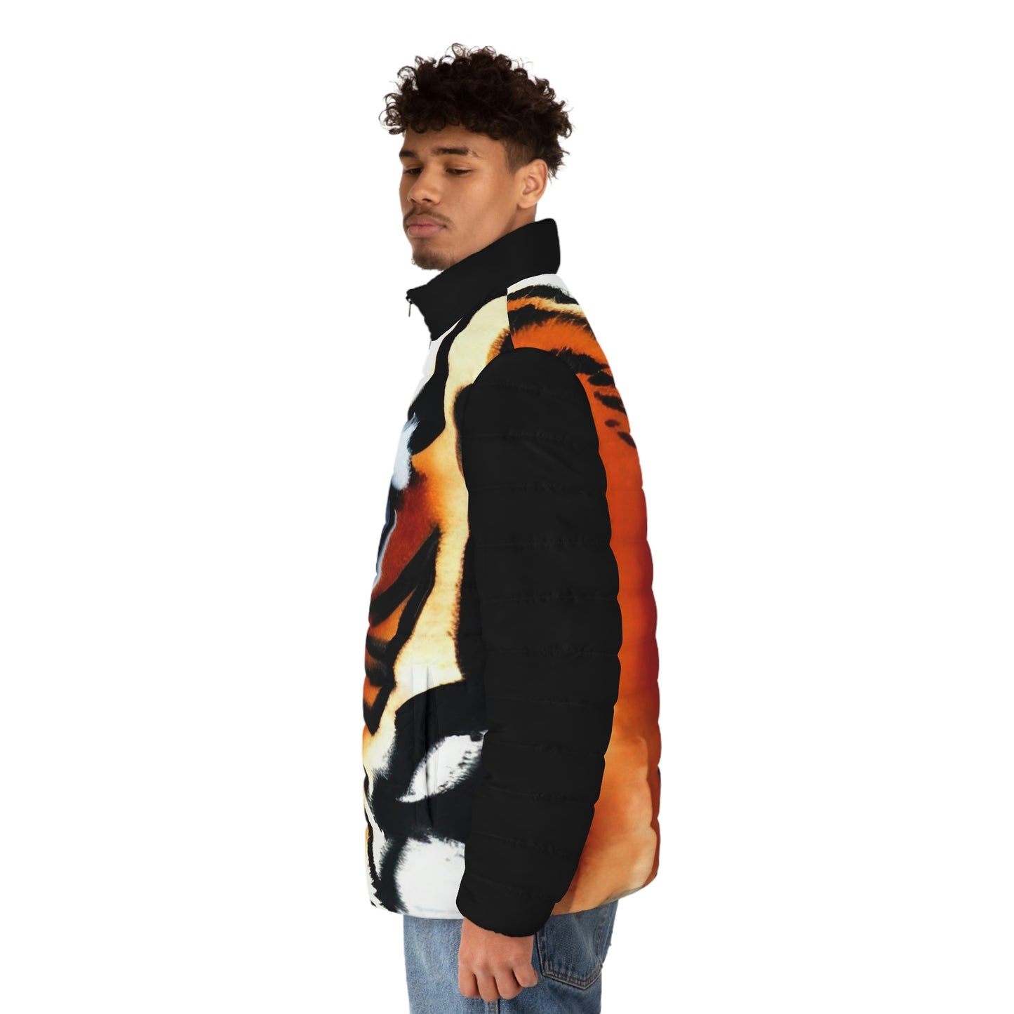 TIGER - Men's Puffer Jacket (Two-sided Print)