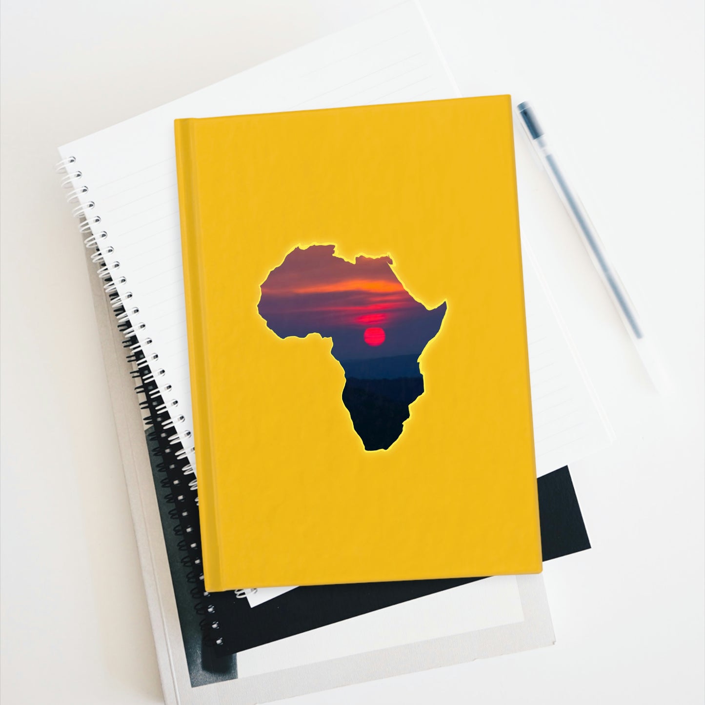 AFRICA Journal Hardcover - Ruled Line - Yellow Cover