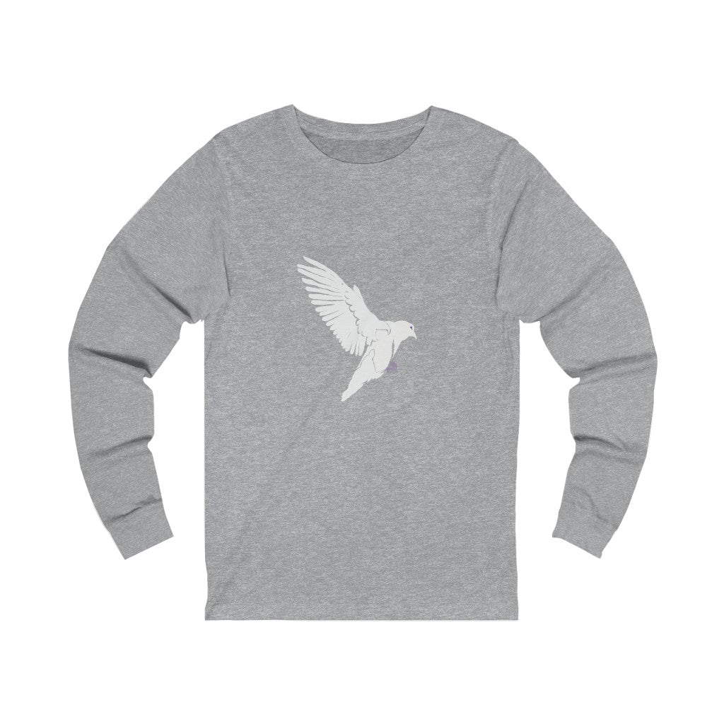 Unisex Jersey Long Sleeve Tee - White Dove