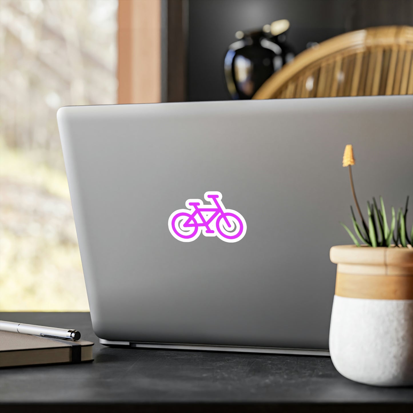 Kiss-Cut Vinyl Decals - Pink Bike