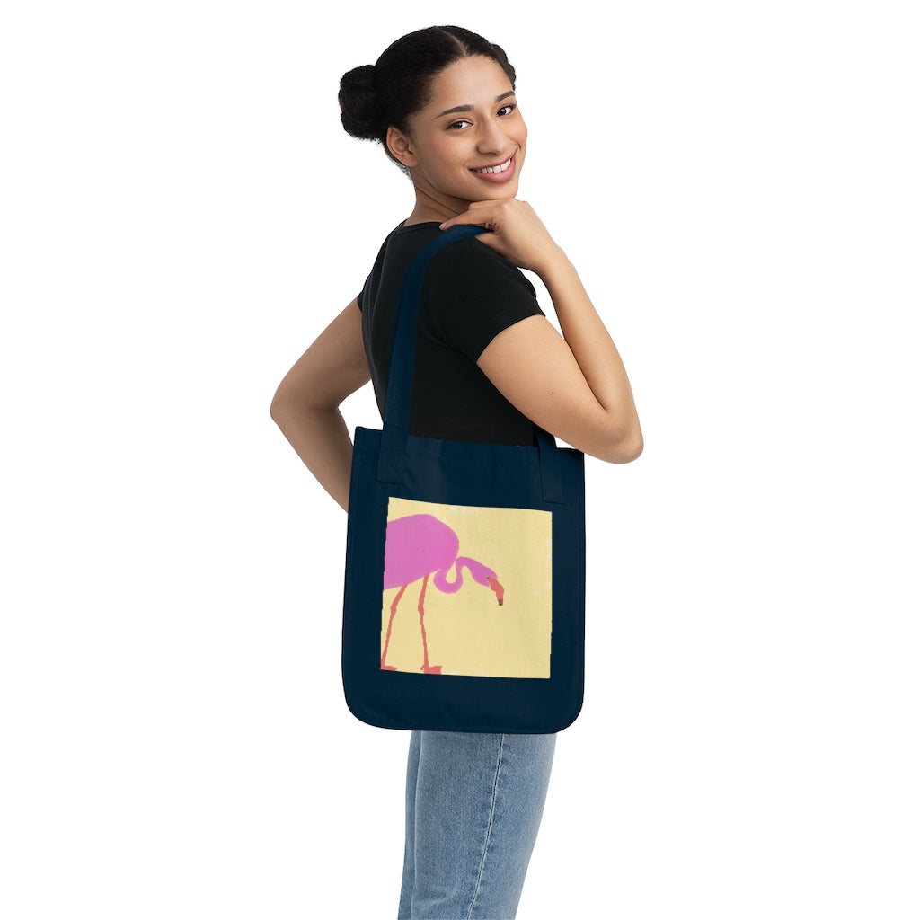 Organic Canvas Tote Bag - Flamingo