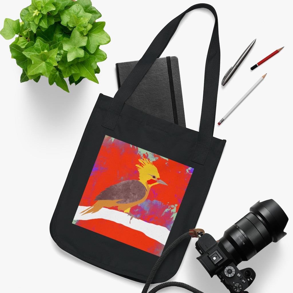 Organic Canvas Tote Bag - Bird Design