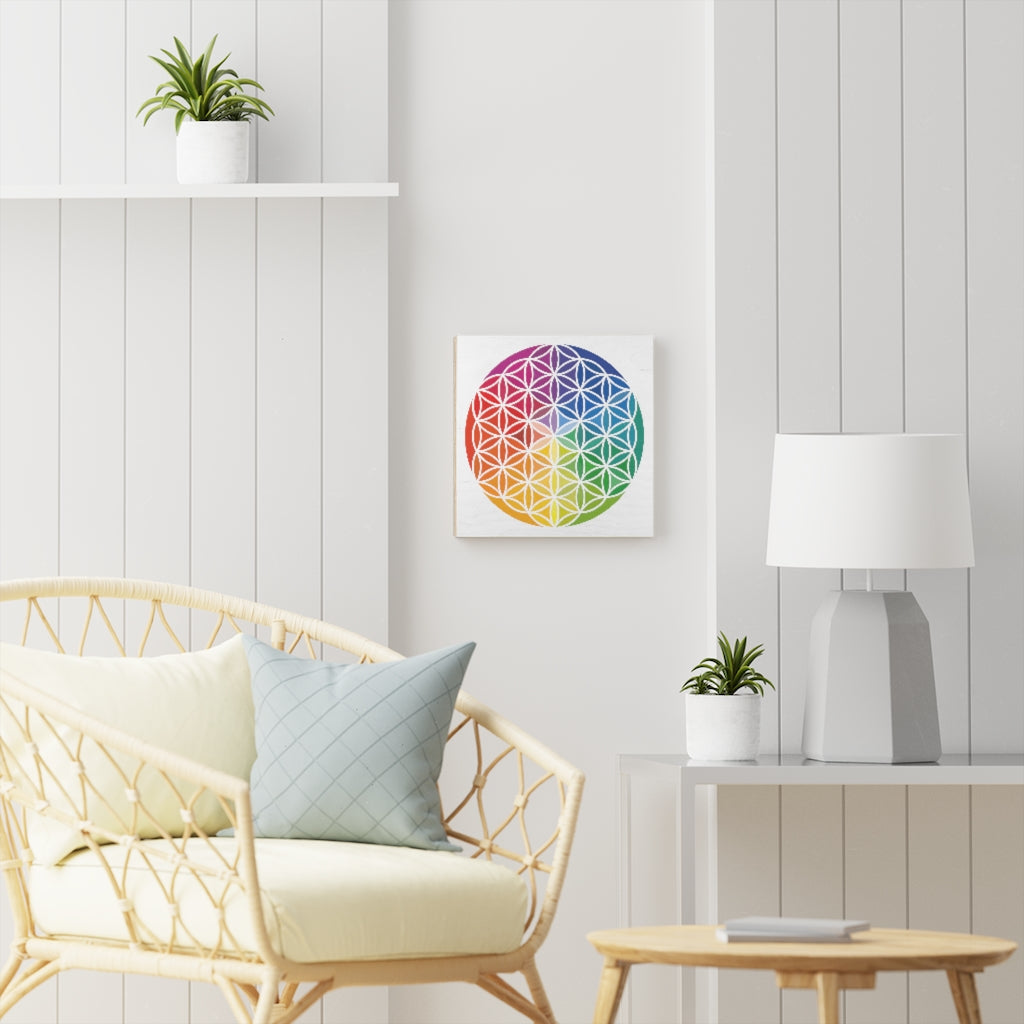 Wood Canvas - Flower of Life