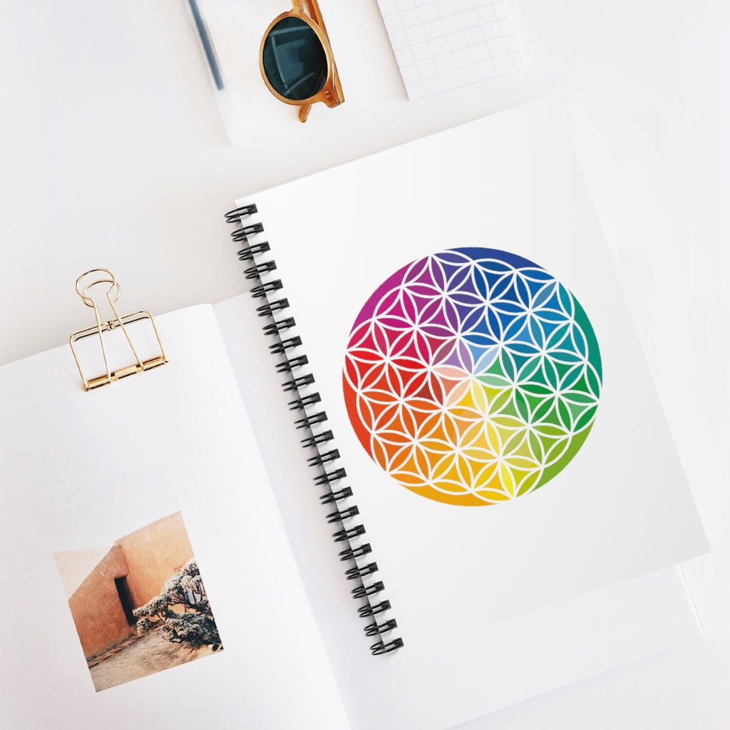 Flower of Life - Spiral Notebook - Ruled Line
