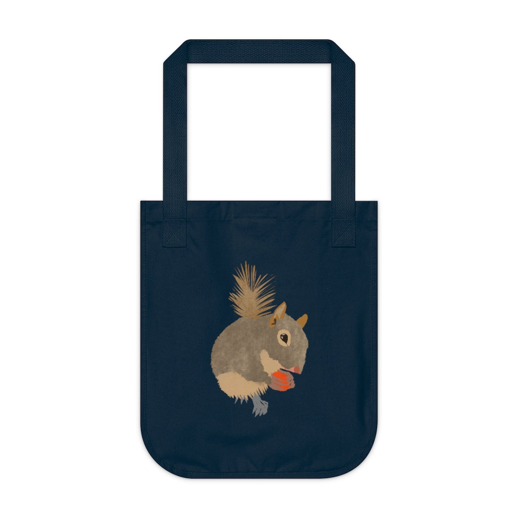 Organic Canvas Tote Bag - Squirrel