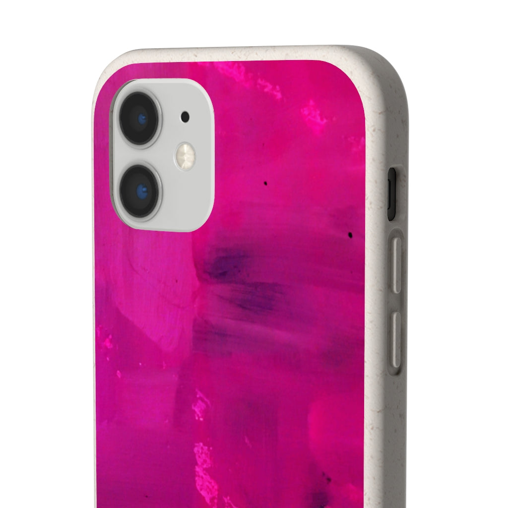 Biodegradable Case - Abstract Fucshia Painting