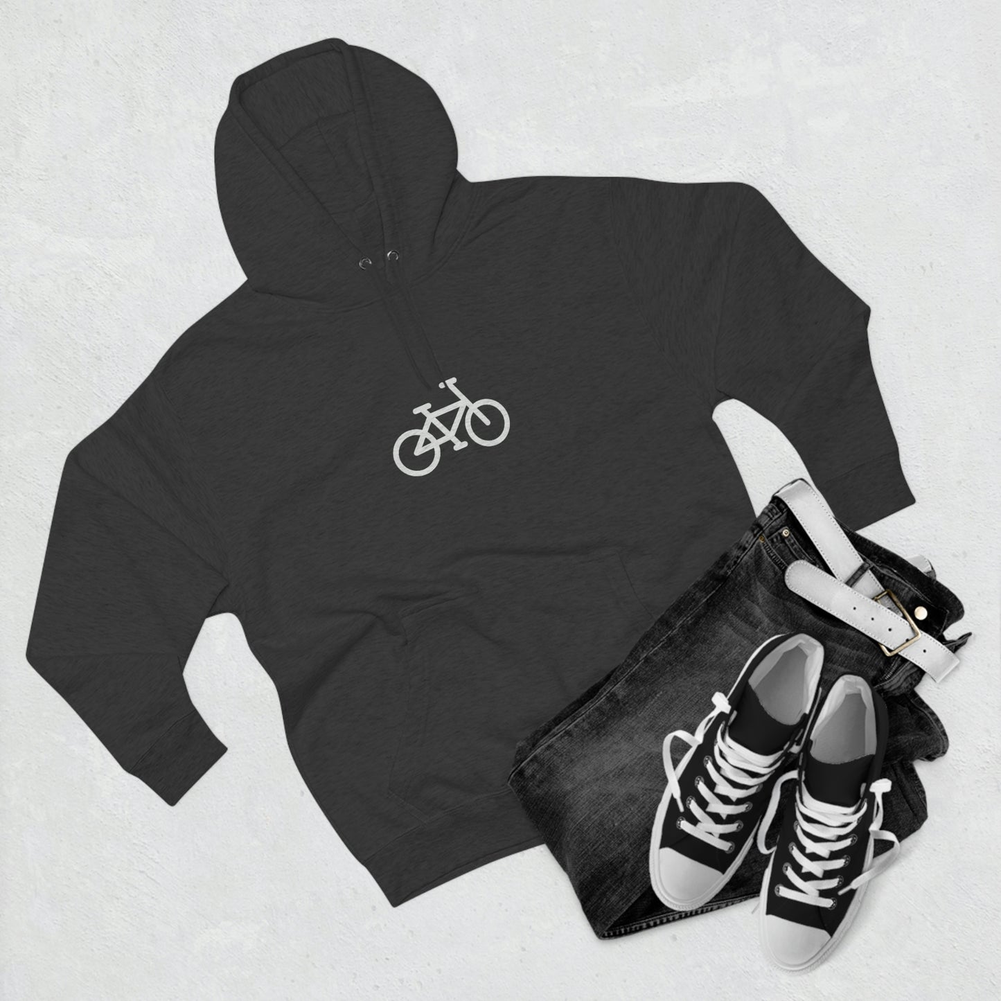 Unisex Premium Pullover Hoodie - Bike Print