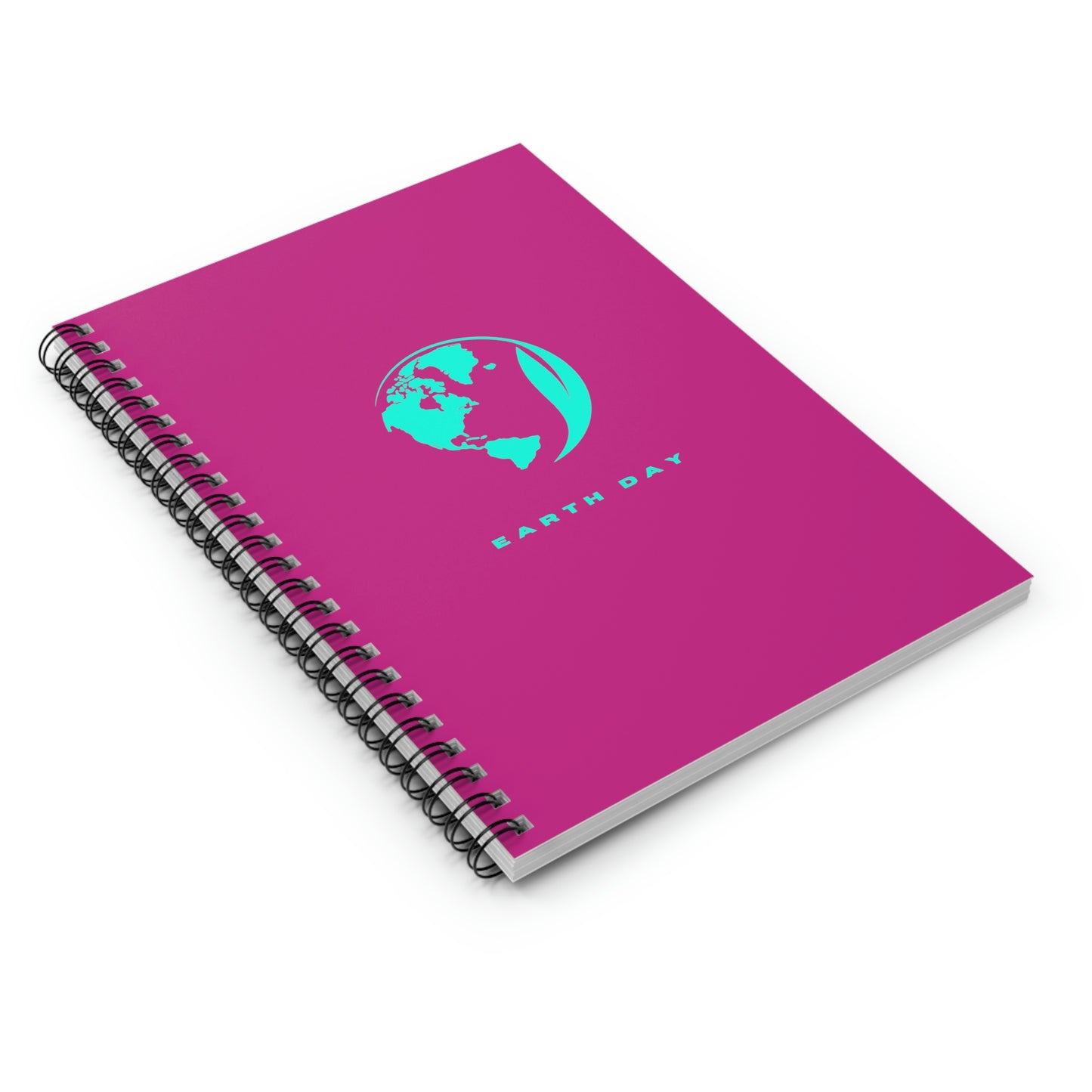 EARTH DAY - Spiral Notebook - Ruled Line - Pink Cover