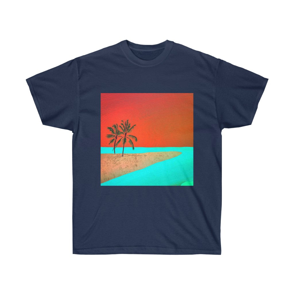 Palm Tree Beach - Unisex Ultra Cotton Tee
