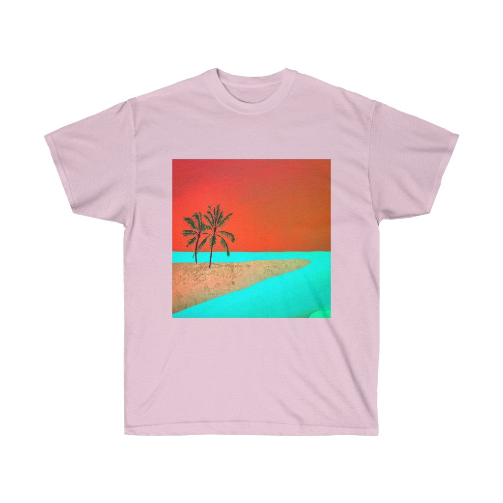 Palm Tree Beach - Unisex Ultra Cotton Tee