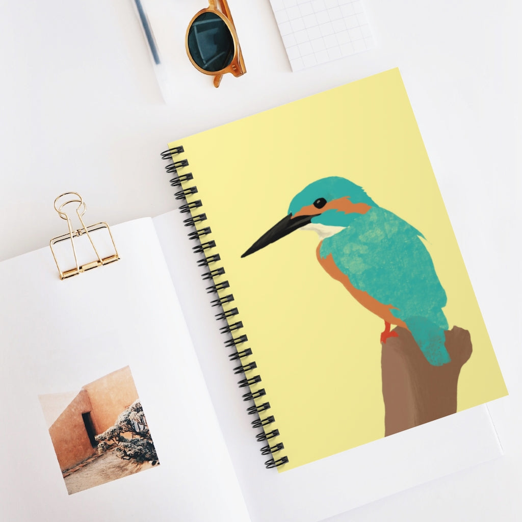Kingfisher Bird - Spiral Notebook - Ruled Line
