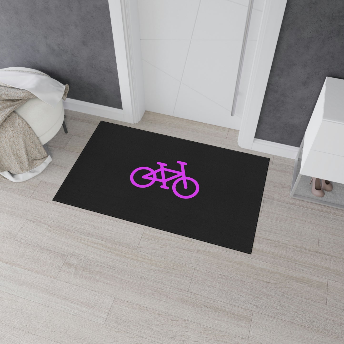 Heavy Duty Floor Mat - Pink Bike