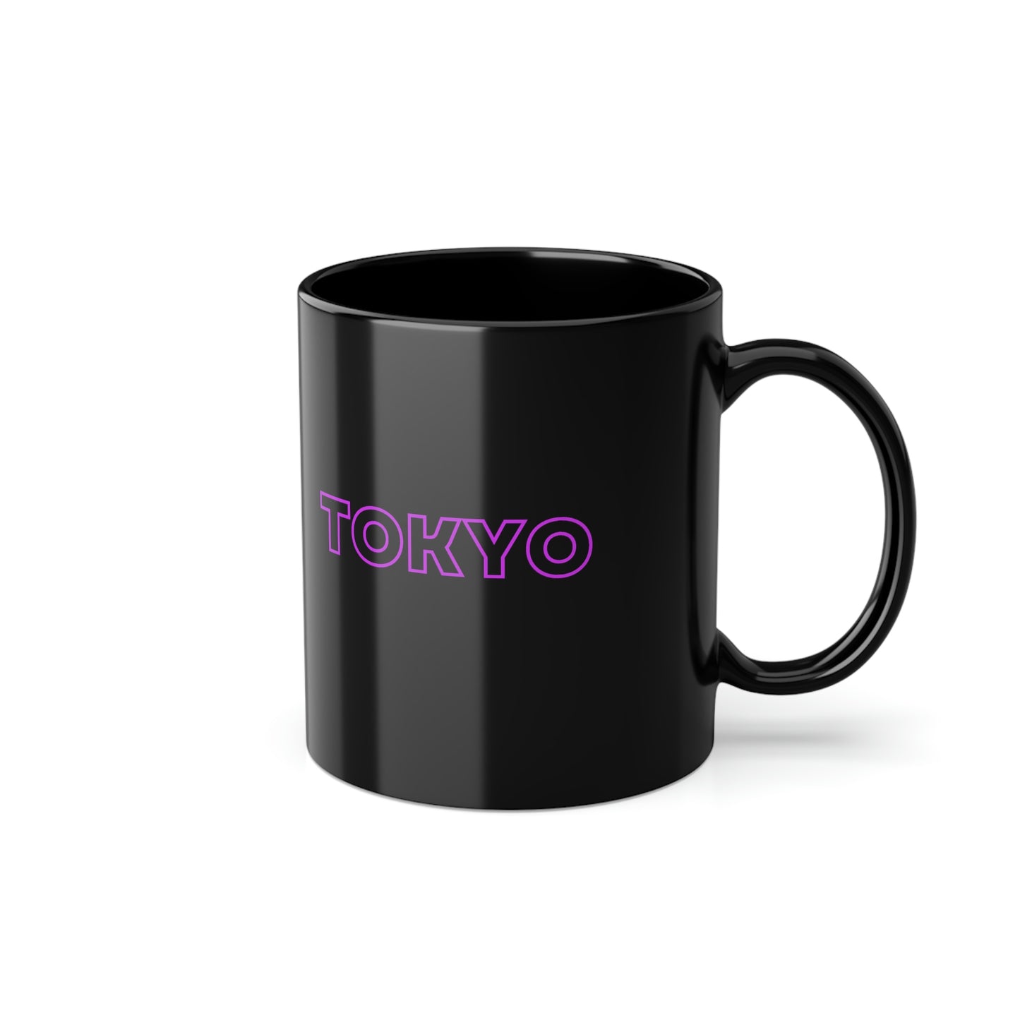TOKYO - CITY MUG - Black Coffee Cup, 11oz