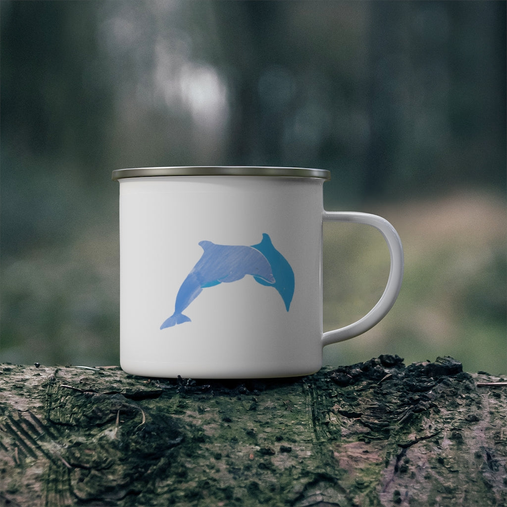 Enamel Camping Mug - Dolphins