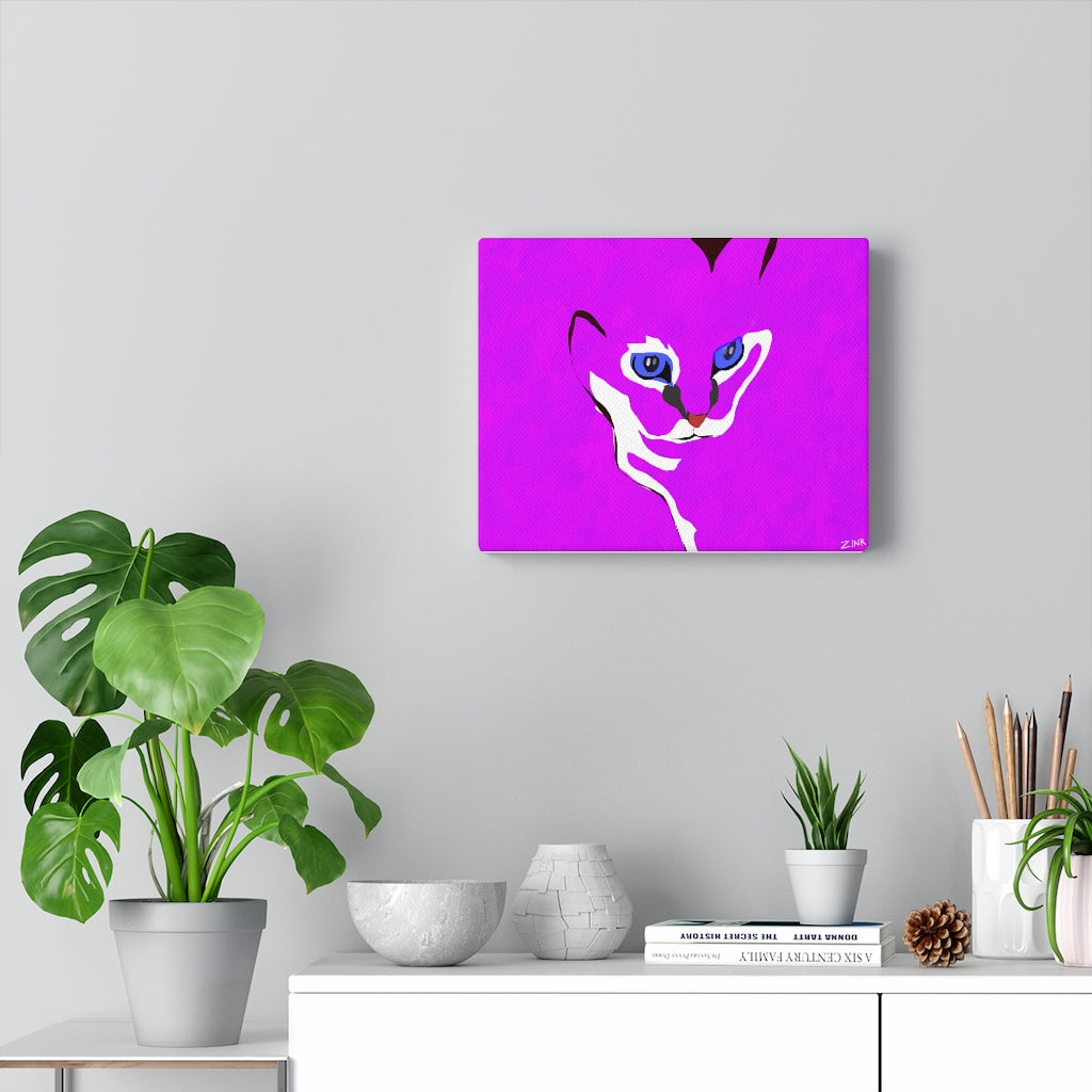 Cat Design - Fuschia Canvas Gallery Wraps