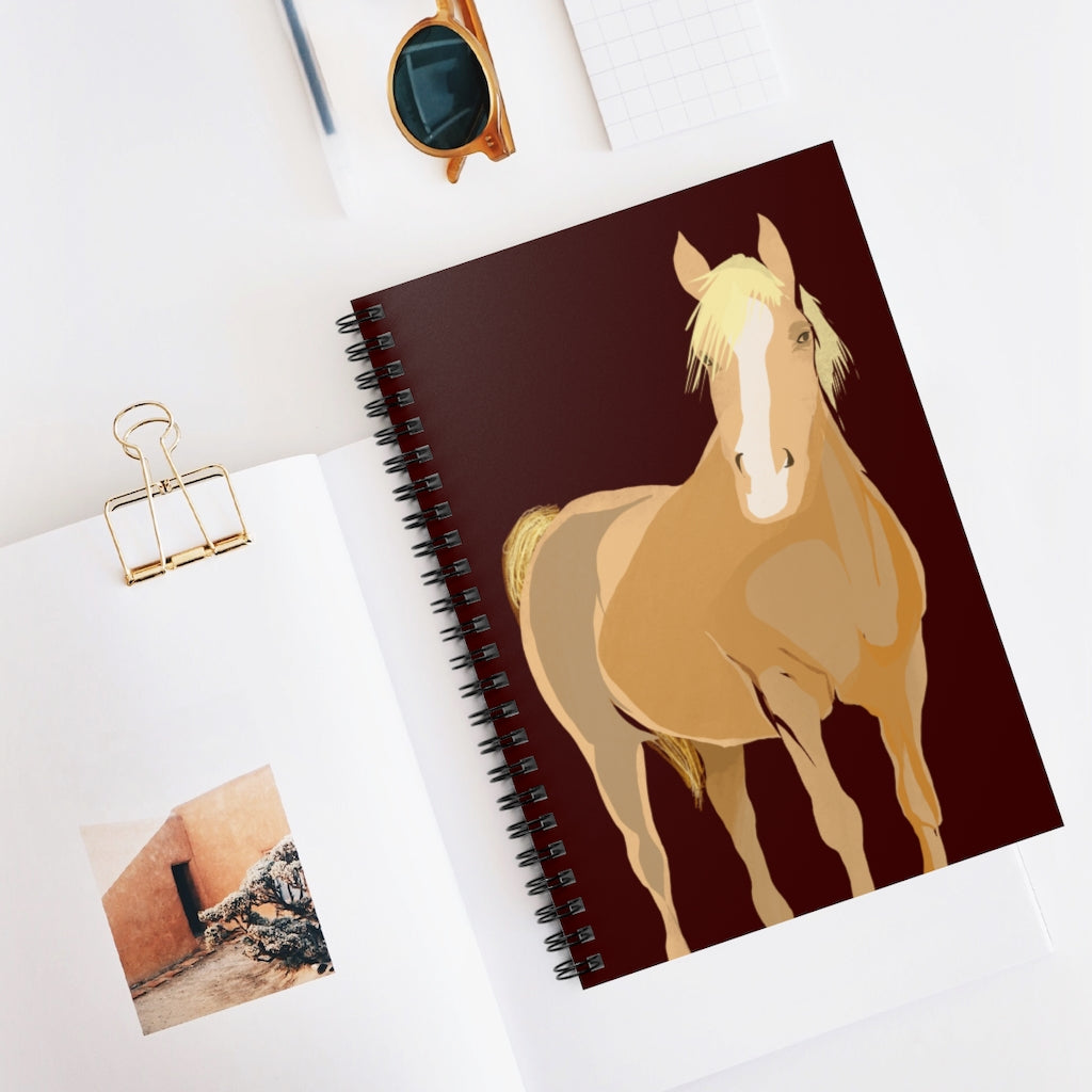 Horse Design - Spiral Notebook - Ruled Line