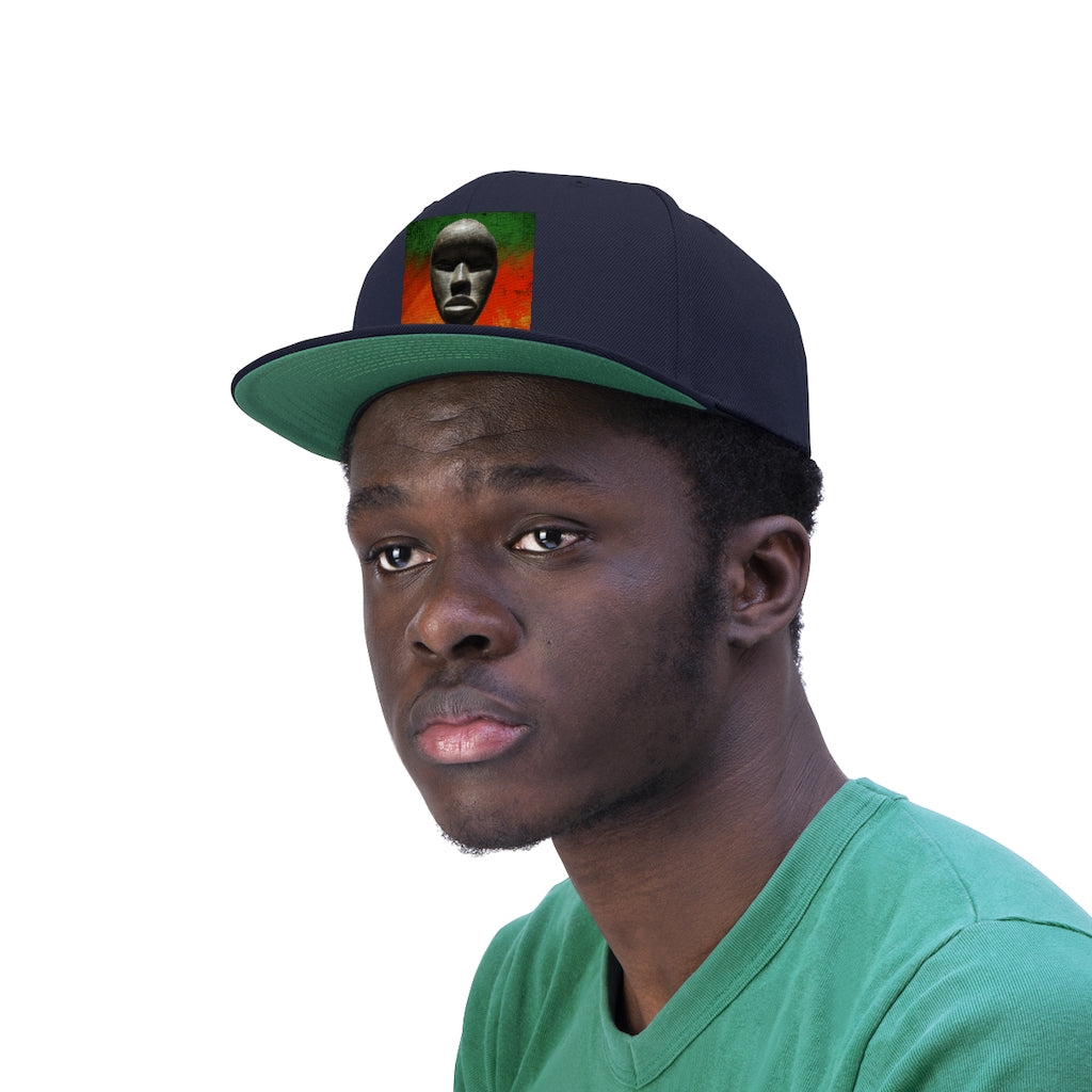 African Mask - Unisex Flat Bill Hat