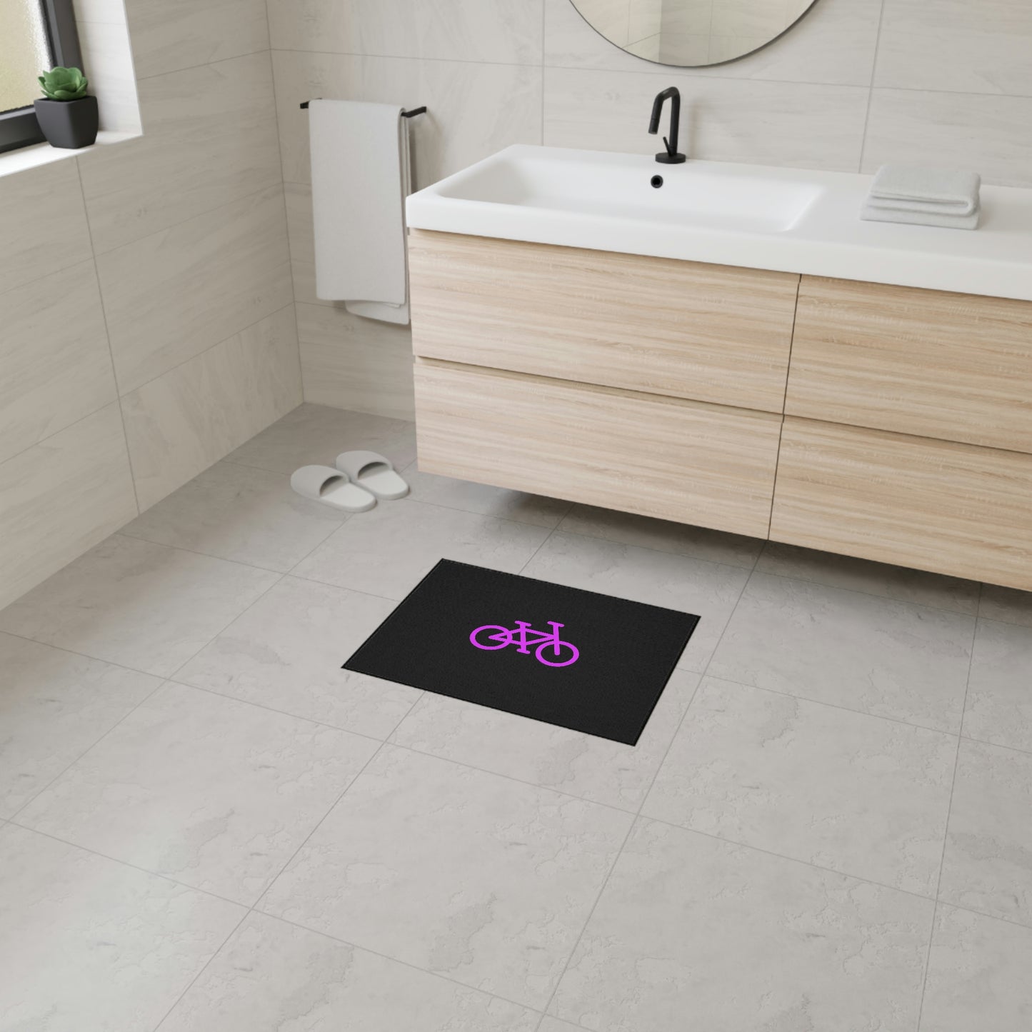 Heavy Duty Floor Mat - Pink Bike