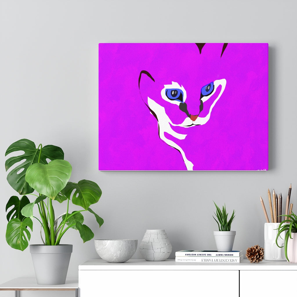 Cat Design - Fuschia Canvas Gallery Wraps