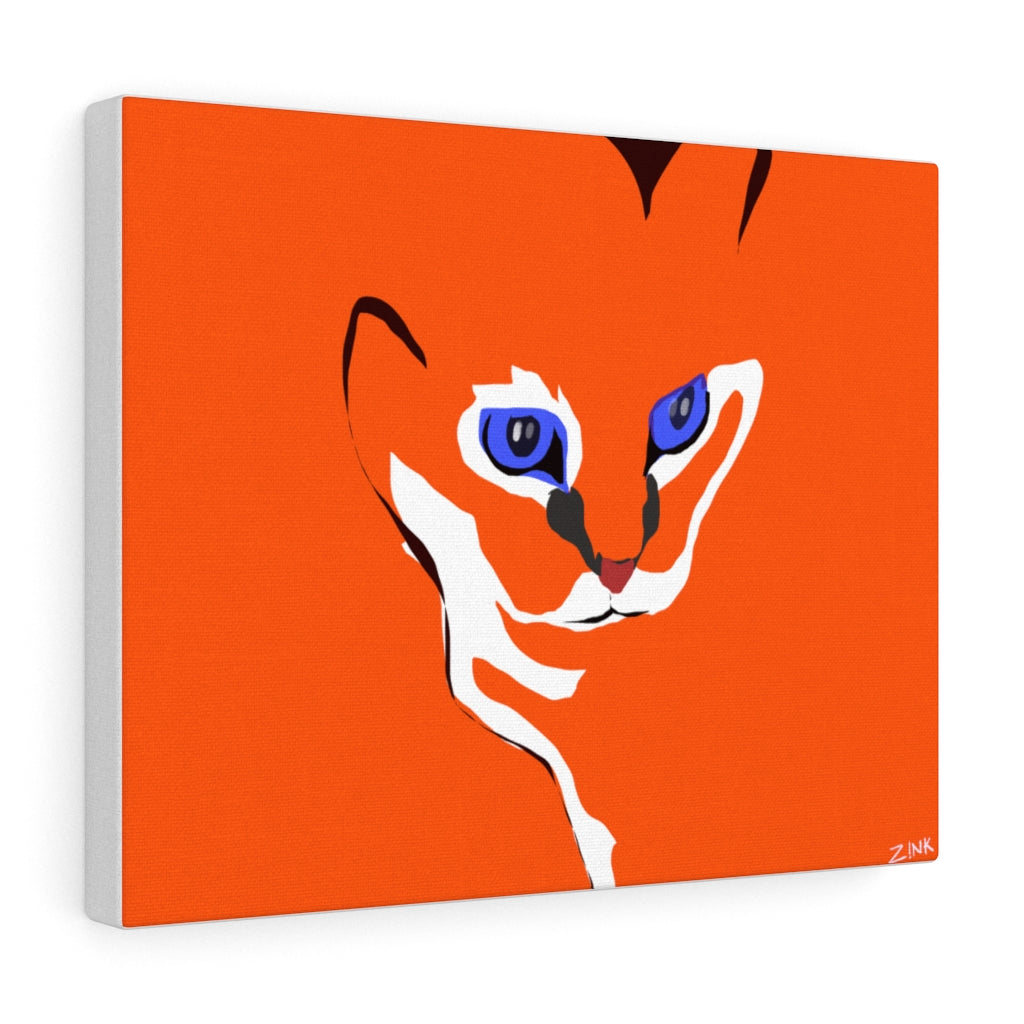Cat Design - Orange Canvas Gallery Wraps