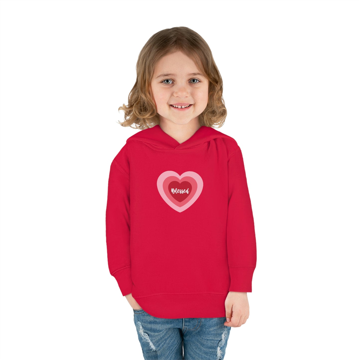 Blessed Heart - Toddler Pullover Fleece Hoodie