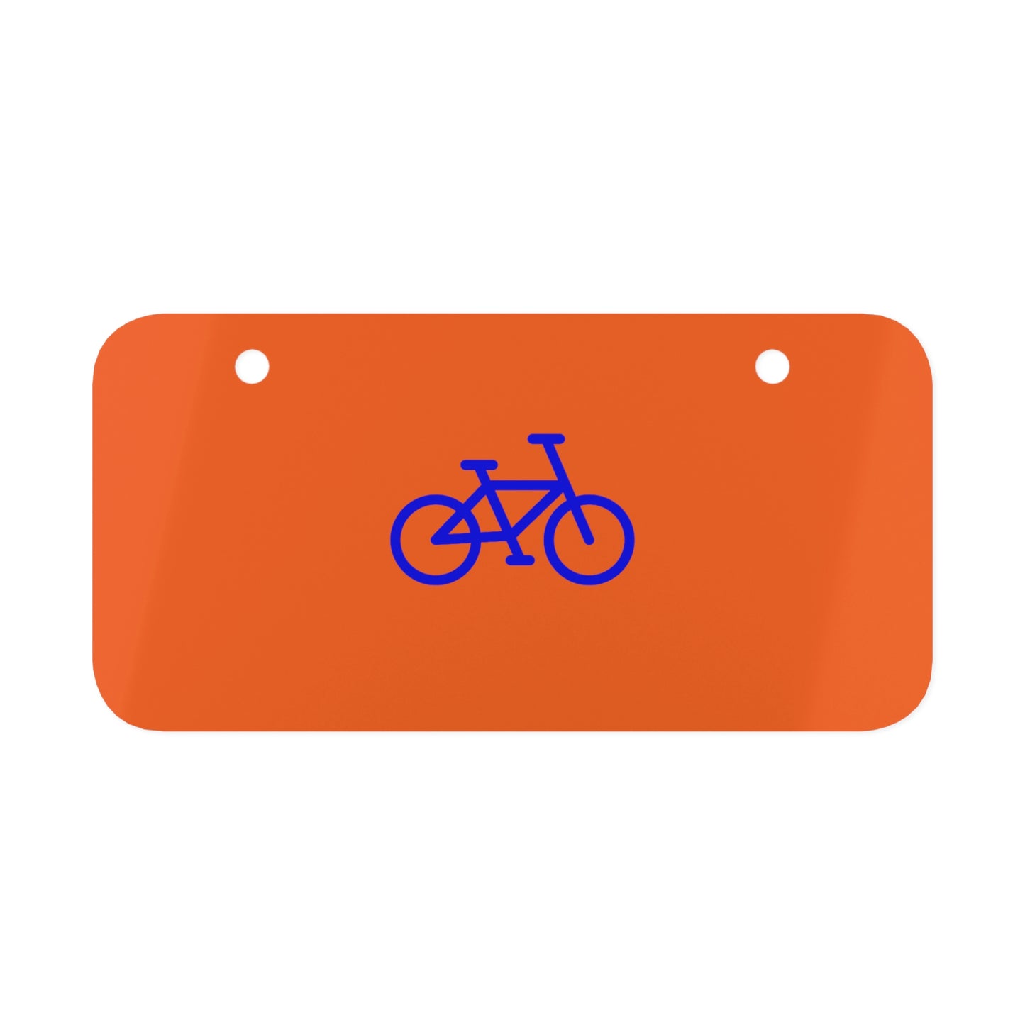 Mini License Plate - Orange + Dark Blue