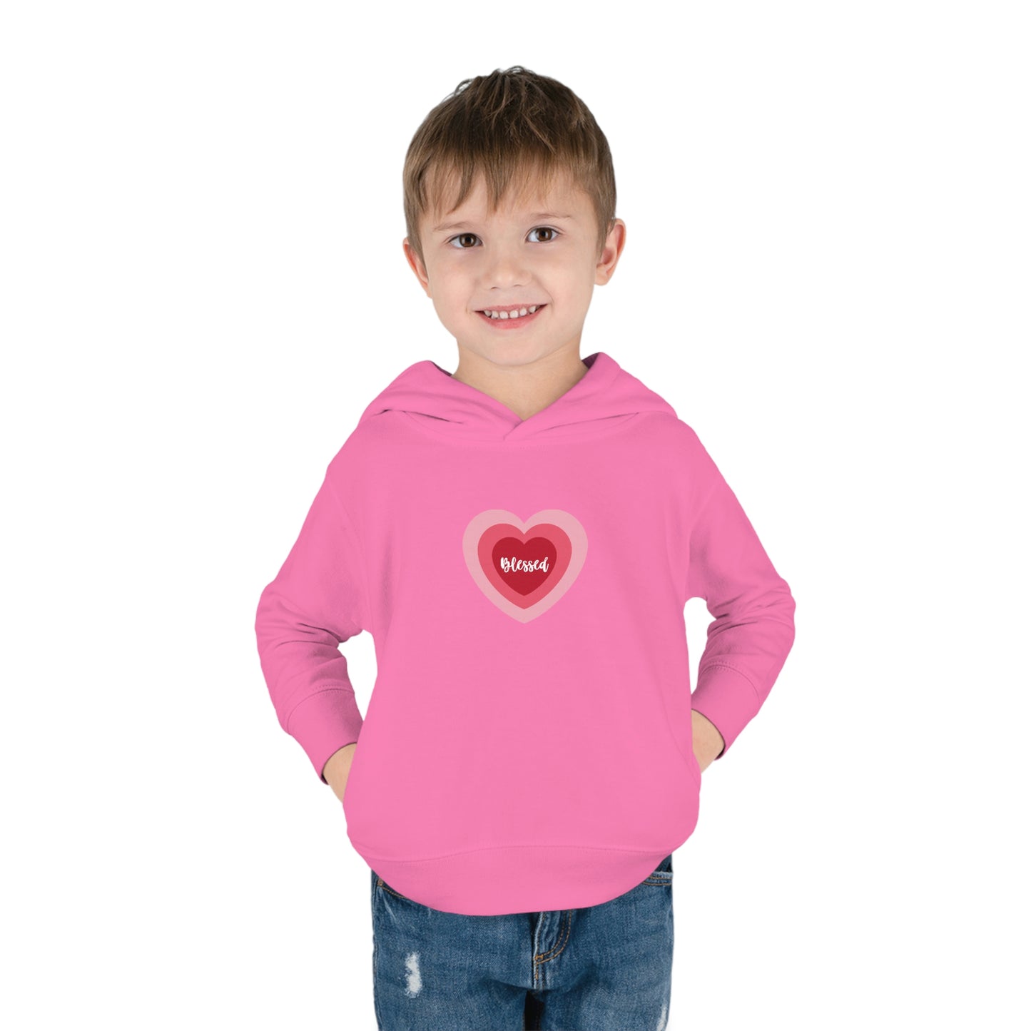 Blessed Heart - Toddler Pullover Fleece Hoodie