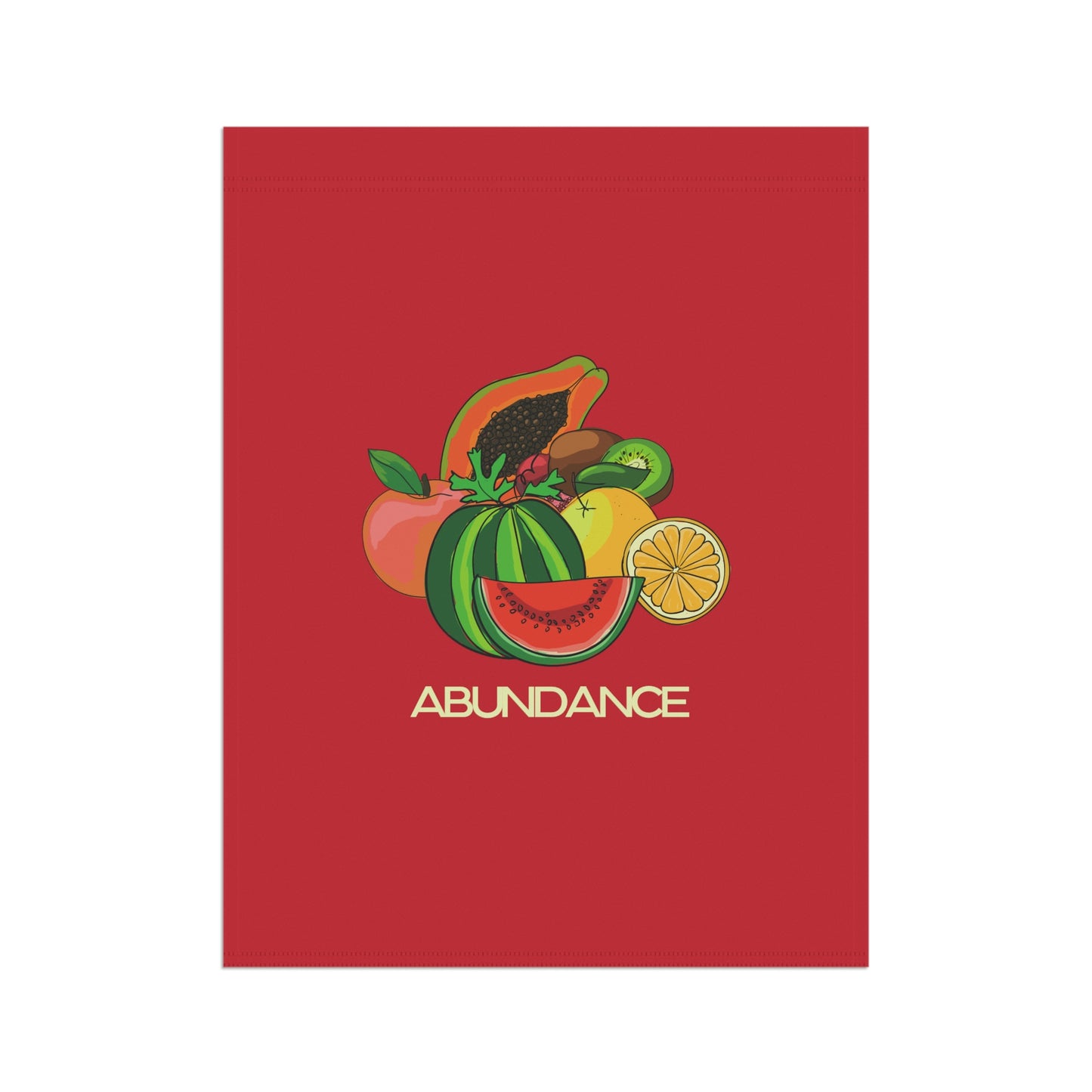 ABUNDANCE - Garden & House Banner - Red